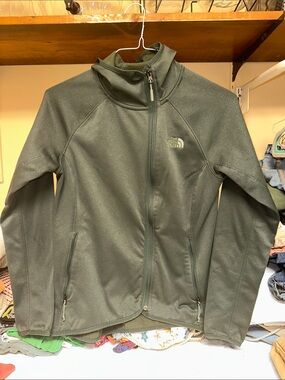 The North Face Dark Olive Green Full-Zip Fleece Jacket